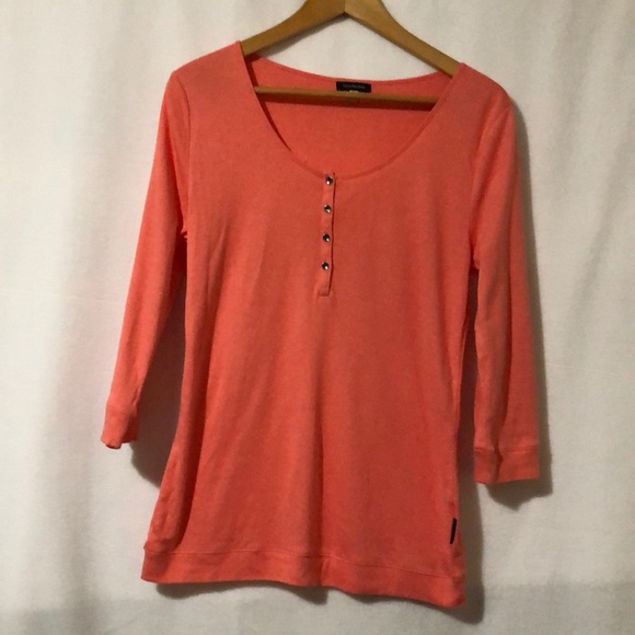 Calvin Klein Jeans orange women shirt size medium - Picture 1 of 3